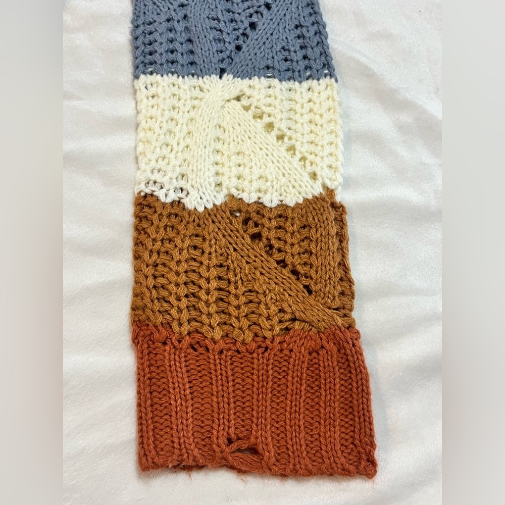 Hem & Thread Striped Multicolor Women's Fall Autumn Cozy Sweater Size Large - Picture 4 of 16